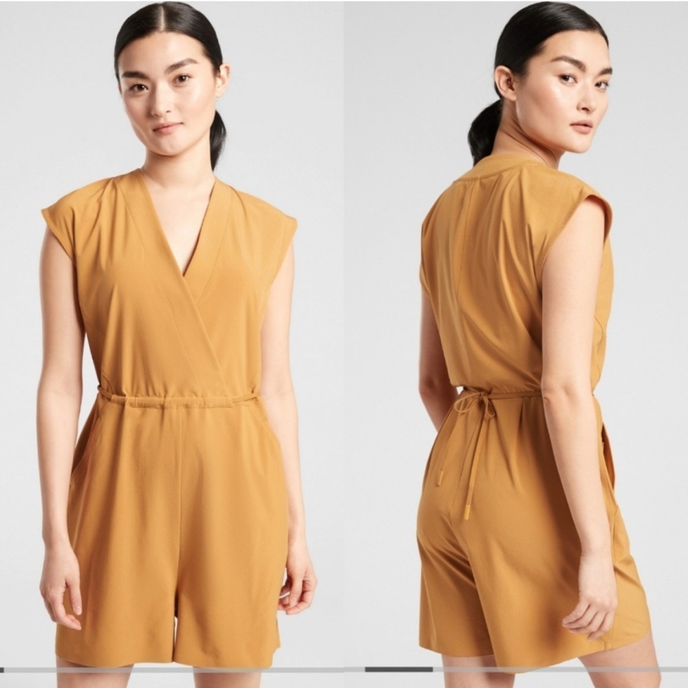 Athleta Marlow Tuscan Gold Romper